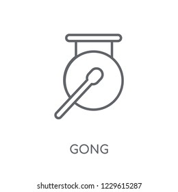 Gong linear icon. Modern outline Gong logo concept on white background from Music collection. Suitable for use on web apps, mobile apps and print media.