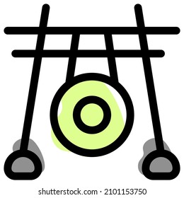 Gong played for seeking the attention of the gathering