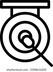 Gong single vector line icon