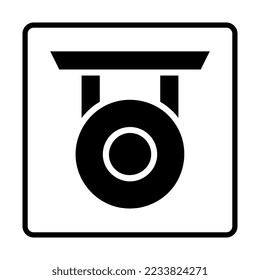 Gong solid Icon. Social media sign icons. Vector illustration isolated for graphic, web design, apps and websites