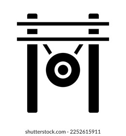gong solid icon style chinese new year illustration vector perfect. Icon sign from modern collection for web. Nice design perfect.