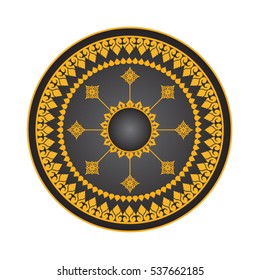 gong  thialand  isolated on white.Vector