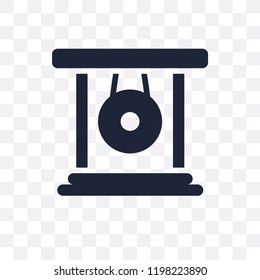 Gong transparent icon. Gong symbol design from Music collection. Simple element vector illustration on transparent background.