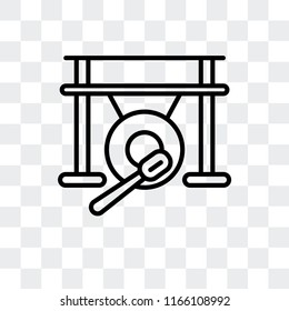 Gong vector icon isolated on transparent background, Gong logo concept