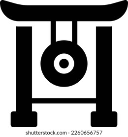 gong Vector illustration on a transparent background. Premium quality symmbols. Glyphs vector icons for concept and graphic design. 
