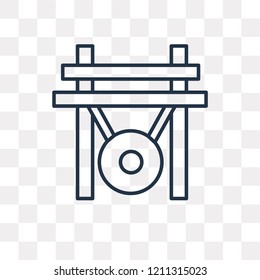 Gong vector outline icon isolated on transparent background, high quality linear Gong transparency concept can be used web and mobile
