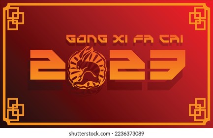 gong xi fa cai ,happy chinese new year ,year of the rabbit 2023