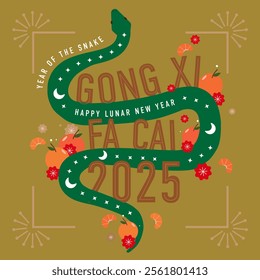 Gong xi fa cai snake Gold