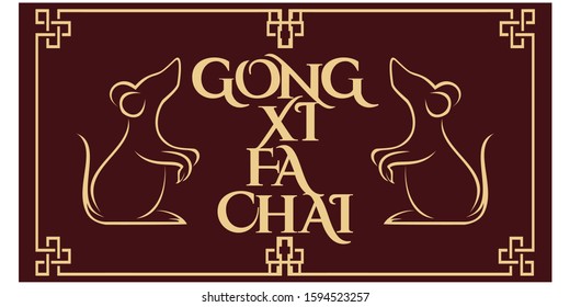Gong Xi Fa Chai text and letters