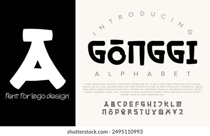 Gonggi vector alphabet font for logo design