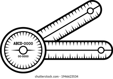 Goniometer Instrument Vector measures an Angle or allows an object to be rotated to a precise angular position  