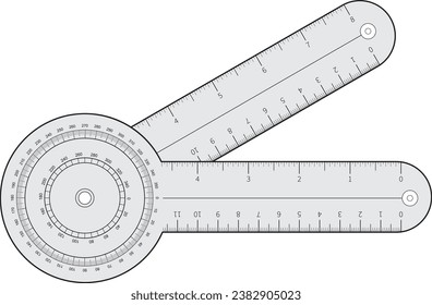 Goniometer Instrument Vector measures an Angle or allows an object to be rotated to a precise angular position