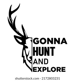 Gonna hunt and explore, Animal t shirt design