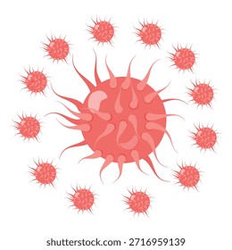 Ilustración del Vector de la gonorrea que destaca la propagación y la infección, perfecta para publicaciones médicas y campañas de concienciación sobre la salud, originalmente Vector