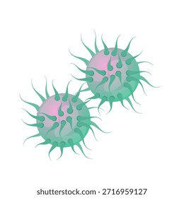 Gonorrhea Vector Illustration view of infectious disease cells, health and wellness, medical awareness, science and research, perfect for educational or healthcare concepts