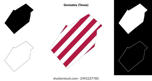 Condado de Gonzales (Texas) conjunto de mapas esquemáticos