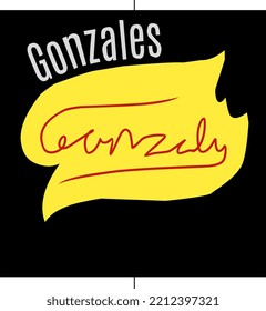 Logo inicial de escritura a mano de Gonzales para identidad.