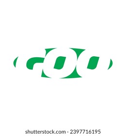 Monograma inicial de la marca Goo con las letras verdes.