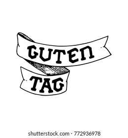 Good afternoon hand drawn lettering in different language. Vector illustration