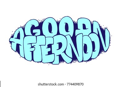Good afternoon hand drawn lettering for posters, prints and more