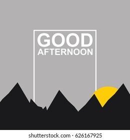 Good Afternoon Logo Vector Template