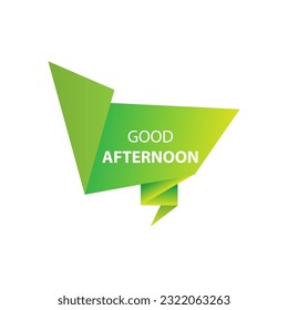 good afternoon text lable icon illustration on white background..eps