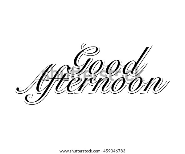 Good Afternoon Typography Typographic Creative Writing のベクター画像素材 ロイヤリティフリー