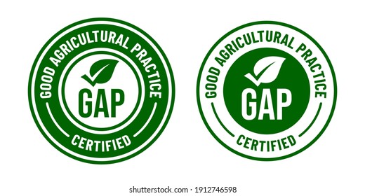 Etiqueta de buenas prácticas agrícolas o vector de placa. Adecuado para productos de granjero.