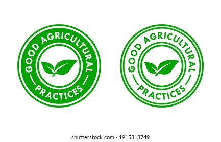 Good agricultural practices logo template illustration. suitable for product label