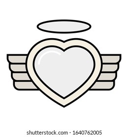 Good angel Concept, Romantic Fairy Vector Icon Design, Valentines Decor Elements on White Background