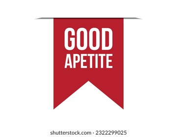 good apetite red vector banner illustration isolated on white background