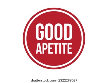 good apetite red vector banner illustration isolated on white background