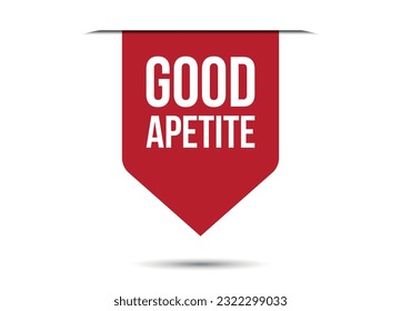 good apetite red vector banner illustration isolated on white background