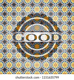 Good arabic emblem background. Arabesque decoration.