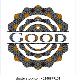 Good arabic style emblem. Arabesque decoration.