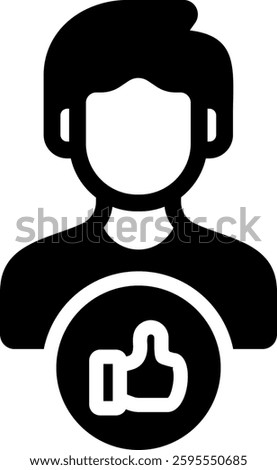 Good Attitude Icon Glyph Vector Illustration