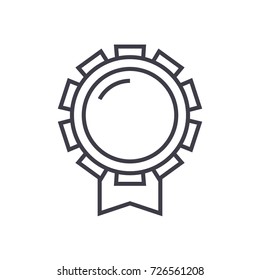 good award vector line icon, sign, illustration on background, editable strokes