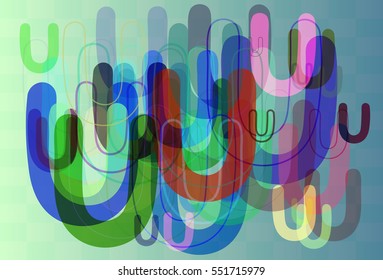 good backdrop above drawing, Alphabet U vector background among assorted slide