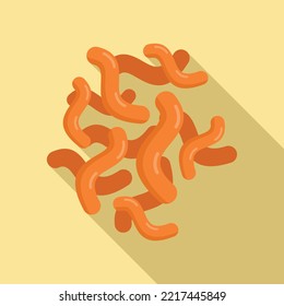 Good Bacteria Icon Flat Vector. Probiotic Lactobacillus. Microbe Bacterium