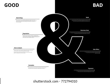 Good And Bad Infographcis. Vector illustration