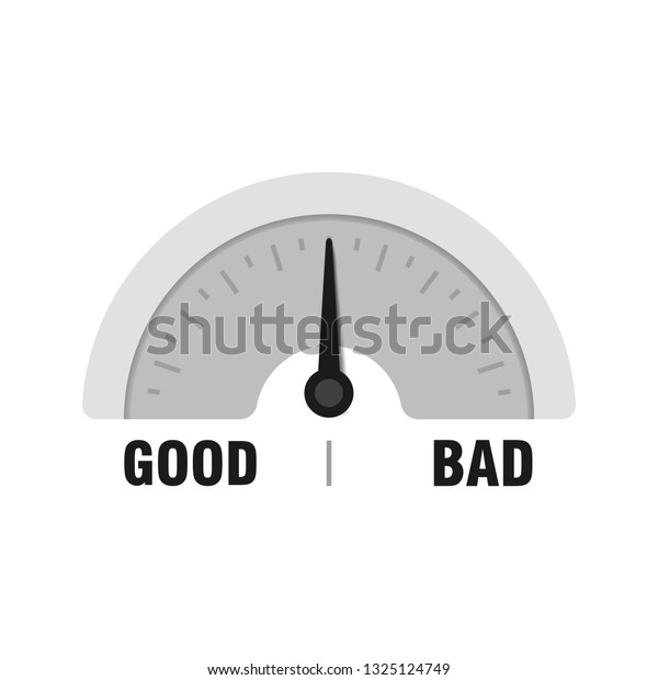 Good Bad Measuring Gauge Vector Indicator 库存矢量图（免版税）1325124749