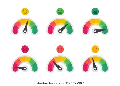 Good bad scale. Vector customer feedback scale and satisfaction meter. Vector diagram infographic element. Dashboard with performance evaluation indicator, rate measurement from consumer