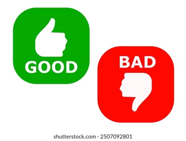 Good and Bad two icons for web - Vector
