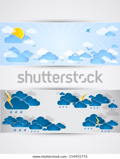 Good Bad Weather Background Stock Vector (Royalty Free) 114455776 ...