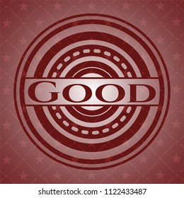 Good badge with red background