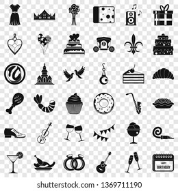 Good banquet icons set. Simple style of 36 good banquet vector icons for web for any design