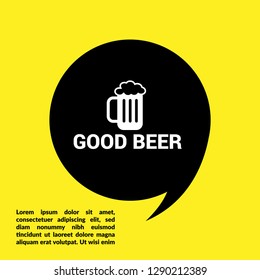 good beer sign,speech bubble, tag, sticker.