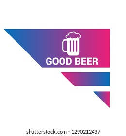 good beer sign,speech bubble, tag, sticker.