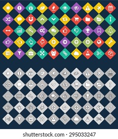 Good big set of rhombic bright icons