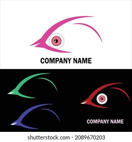 buen vector de ilustración de ojo de pájaro para banner de etiqueta de etiqueta adhesiva de nombre de marca
